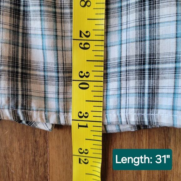 Wrangler Men's Short Sleeve Pearl Button Plaid Western Work Shirt | Sz 2XL - Picture 4 of 10